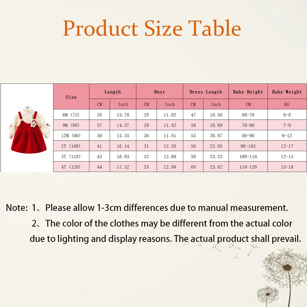 Baby Girls Dress Set Skirt and Sweat 2pc Suit Winter Plush Christmas Dress for Kids Children Clothes Casual Dress for Girl