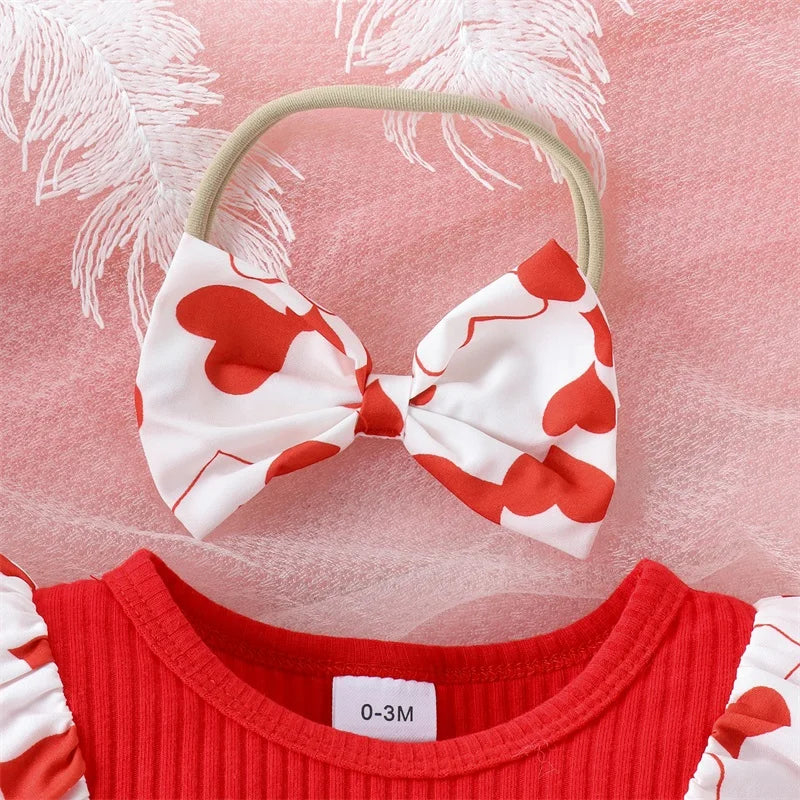 Baby Girl Valentines Day Outfit Newborn Romper Dress