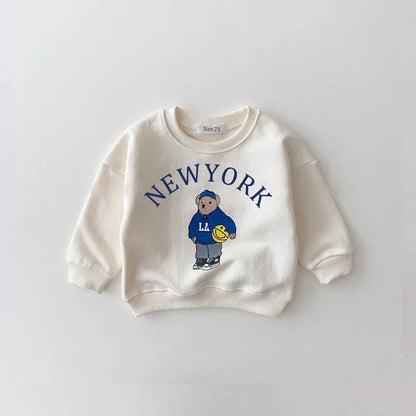 NY Bear Sweatshirt + Pants 2pcs Suit