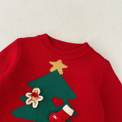 Infant Baby Winter Christmas Tree Baby Sweater