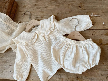 Organic Cotton Long Sleeve Tops + Shorts