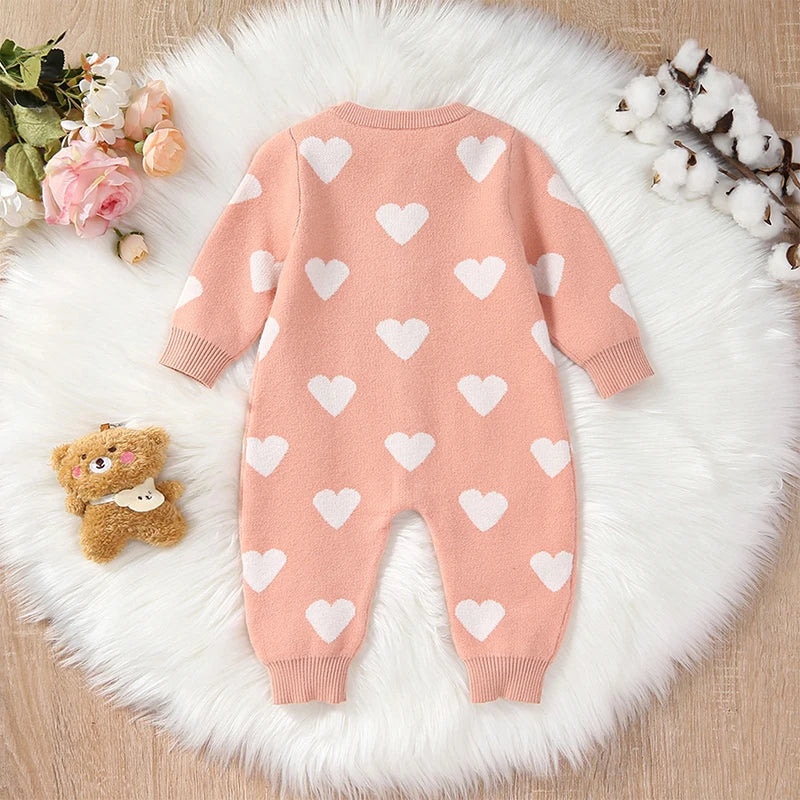 Valentine jumpsuit with heart prints