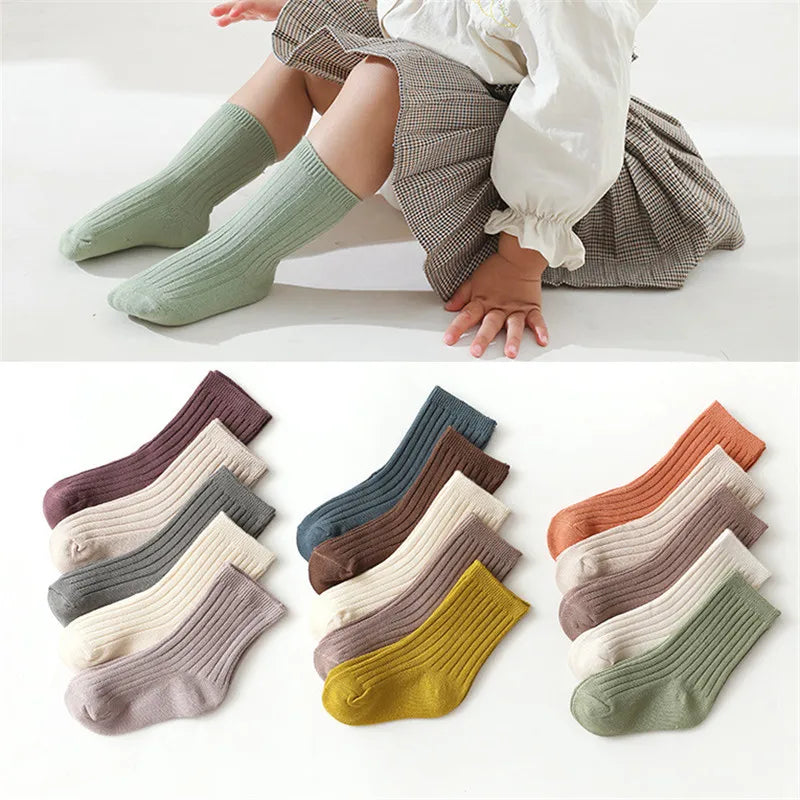 5Pairs Fadeless Soft Baby Socks