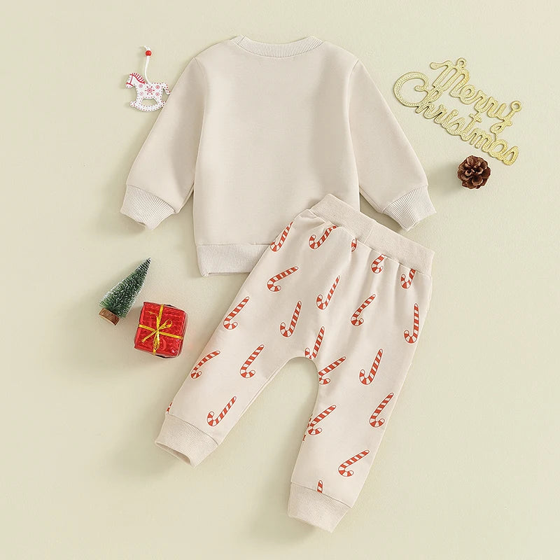 Christmas Infant Baby Cartoon Candy Cane Outfits