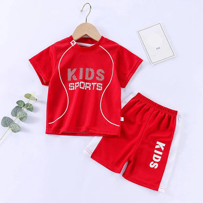 Tops Bottoms Kids 2 Pcs Clothing Set Children Sport Clothes