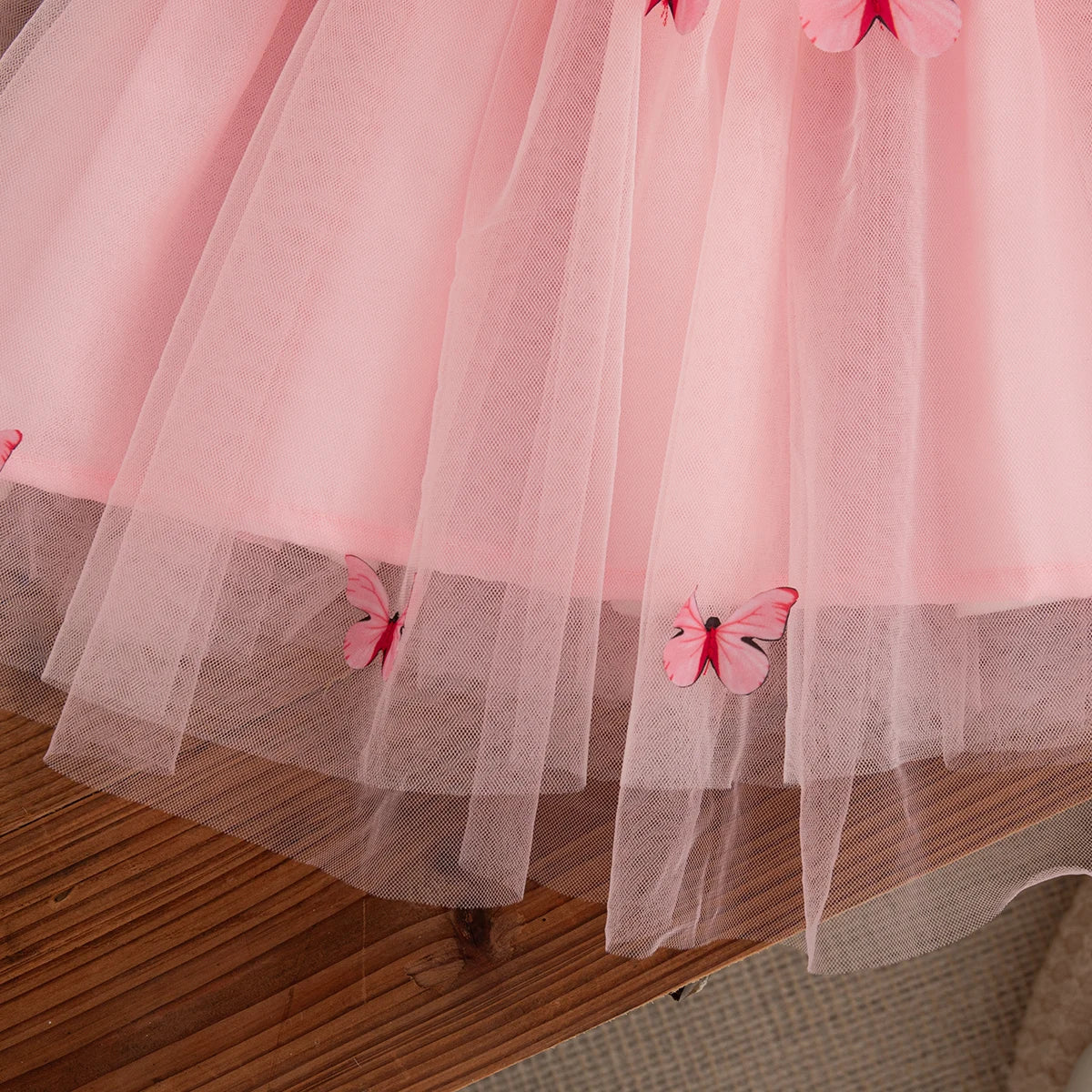 Floral Patterns And Bows Halter Puffy Girl Dress