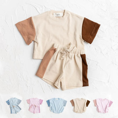 Short Sleeve Top+Shorts Sets