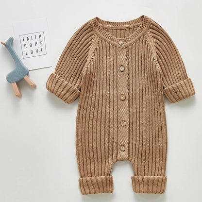 Knitted Newborn Jumpsuit/ Onesies Long Sleeve One Piece