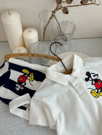 Short sleeve Polo shirt Children Cartoon Cotton Tops