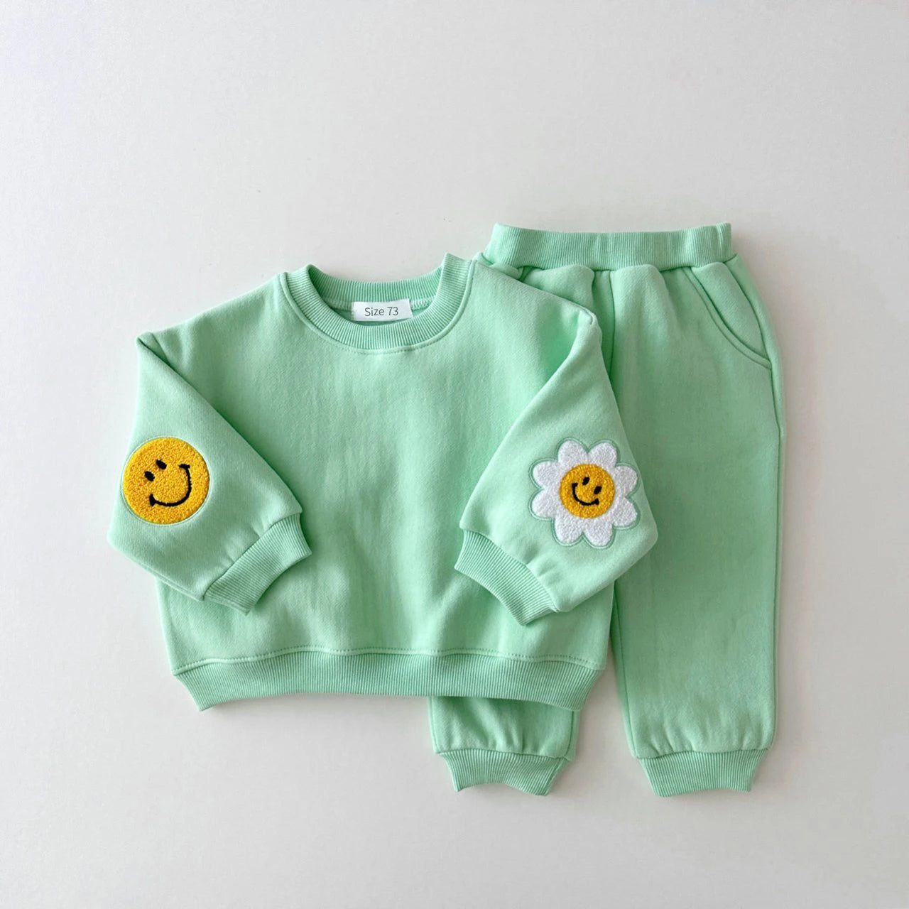 Winter Embroidery Fleece Sweatshirt + Pants