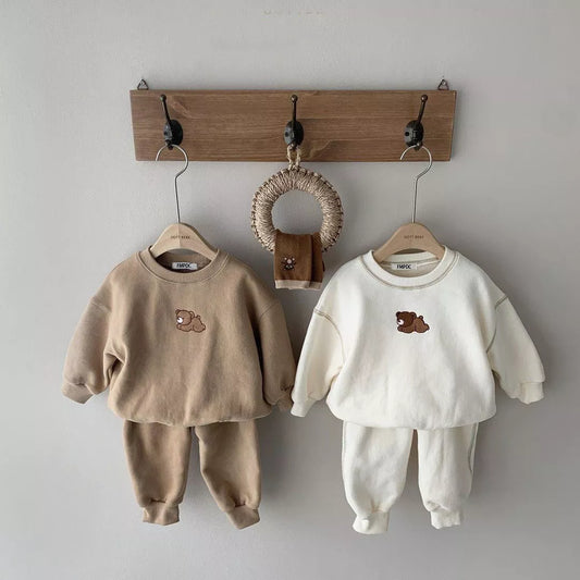 Toddler Bear Sweatshirt + Pants 2pcs Outfit