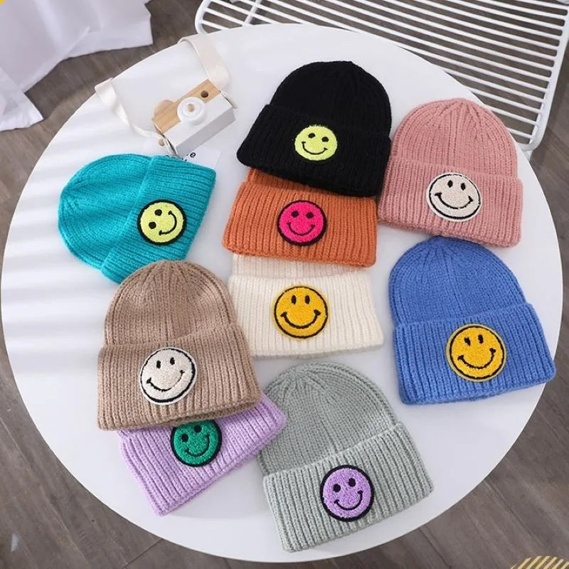 Knitted Hats Smiling Face Baby Beanie