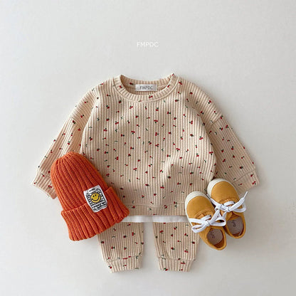 Infant Kids Fruits Print Sweatshirt + Casual Pants 2pcs