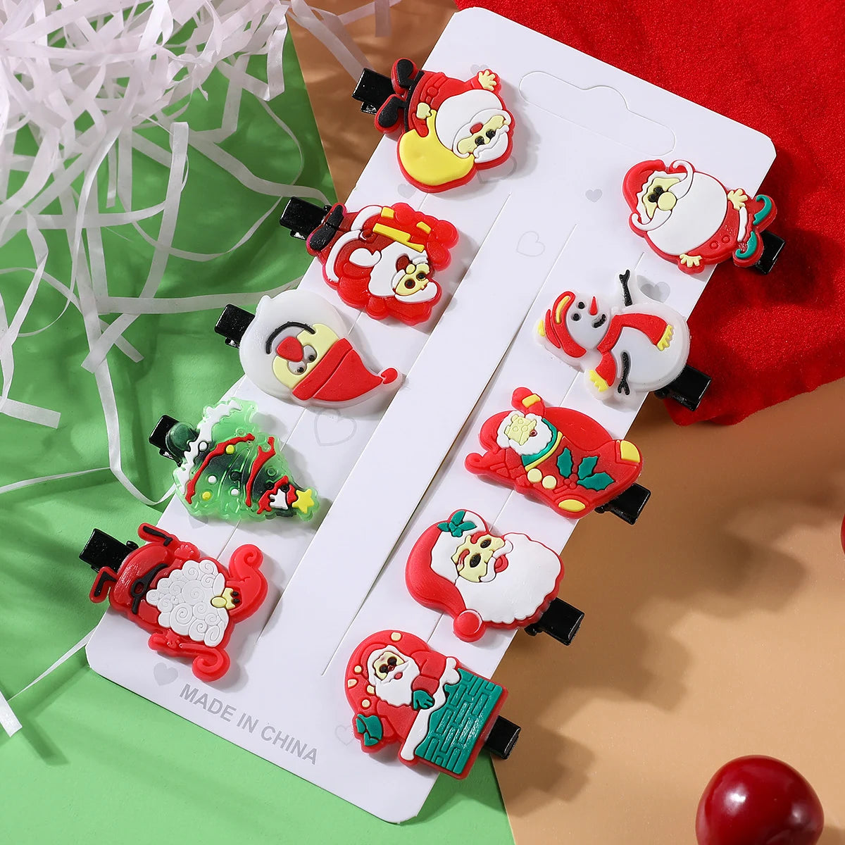 Cute Christmas Hair Clips 10PCS/Set