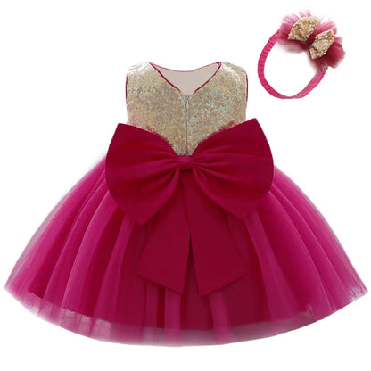 2PCS Princess Christmas Baby Dress