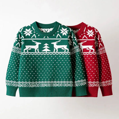 Winter Christmas Baby Toddler Knit Sweaters