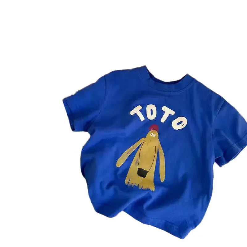 Short-sleeve Shirts Cartoon Children Outerwear