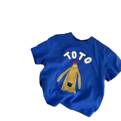 Short-sleeve Shirts Cartoon Children Outerwear