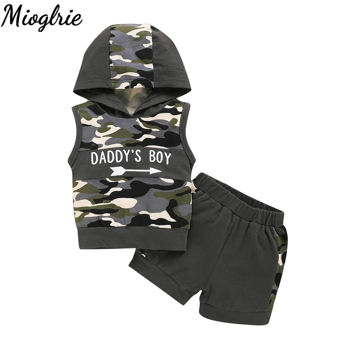 Camouflage Top+Shorts 2PCS Summer Sporty Outfit