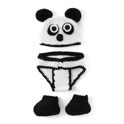 Lovely Dog Photo Shoot Props for Newborns Photography Accessories Boy Girl Birth Clothes Set New Born Knitted Costume Outfit