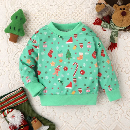 Toddler Christmas Cartoon Sweatshirt /Snowflake/Panda Print