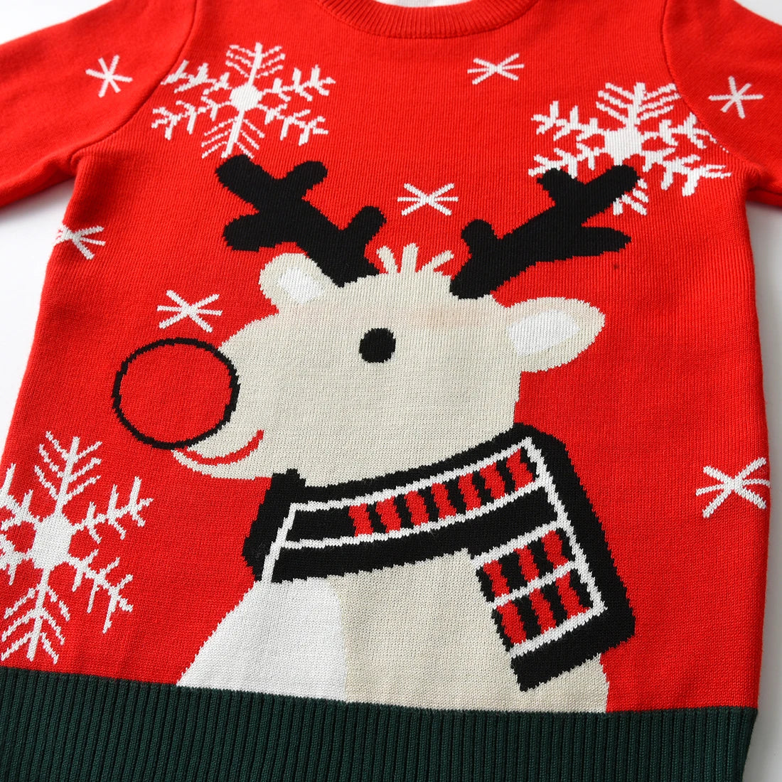 Christmas Toddler Baby Cozy Elk Print Sweater