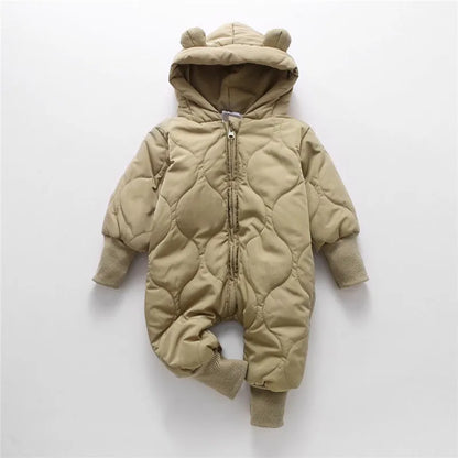 Hooded Romper Zipper Infant