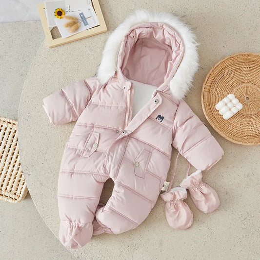 Coat Romper Hooded Puffer Jacket/ jumpsuit