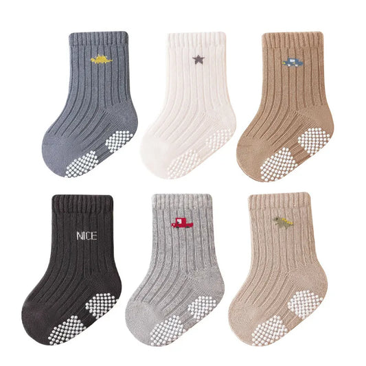 3 Pairs Kids Soft Fashion Cartoon Socks