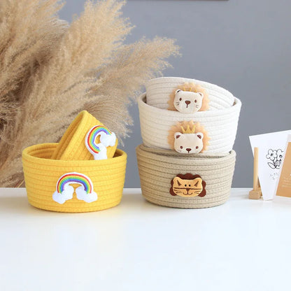 Cartoon Animals Hand Woven Storage Basket