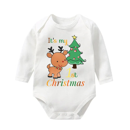 1st Christmas Baby Bodysuits