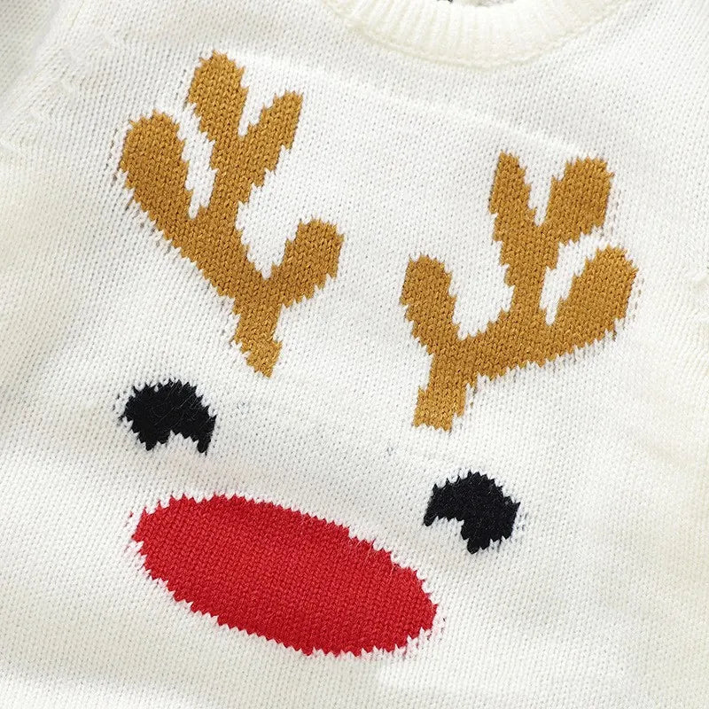 Winter Infant Baby Christmas Elk Onesie