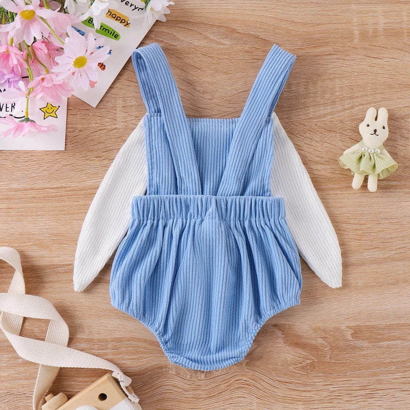 Bunny Romper Rabbit Ear Backless Sleeveless Strap Romper