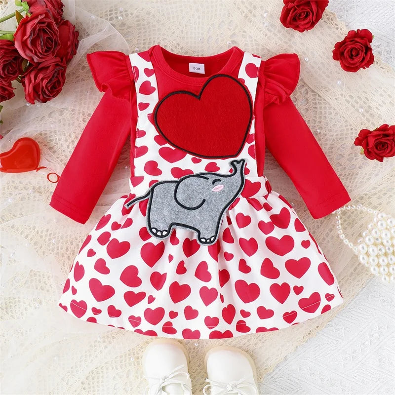 Baby girl Valentine’s Day outfit 2 piece set