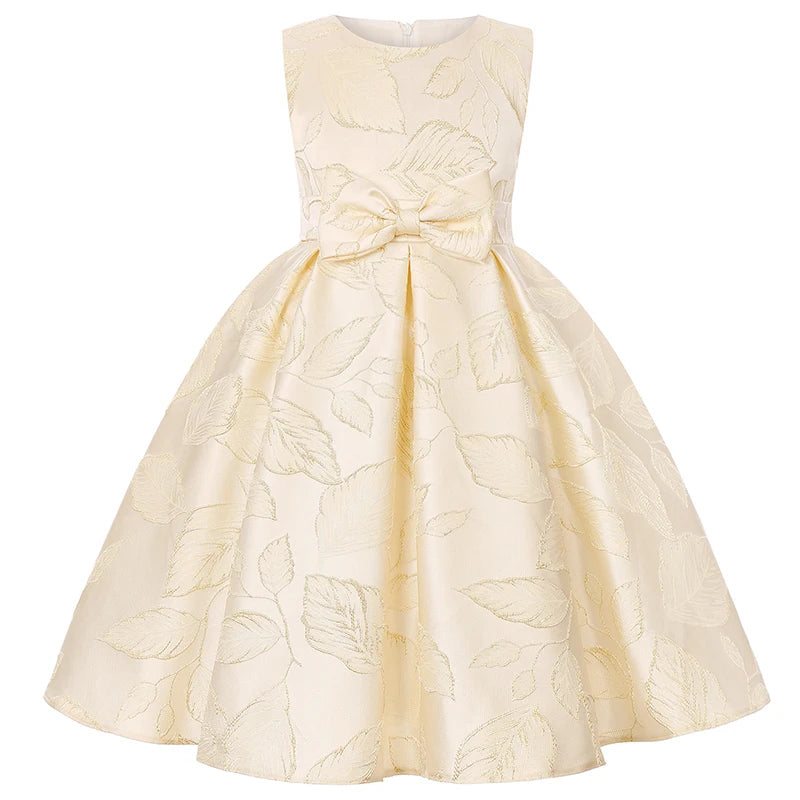 Flower Girls Princess Dress Summer Embroidery Fashion Kids Dress Piano Performance Evening Gowns 2-10 Years Children's Clothing