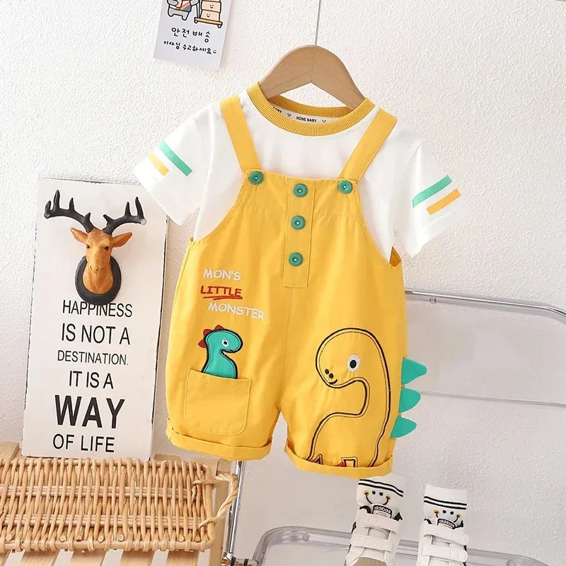 T-Shirt Overalls 2Pcs/Sets