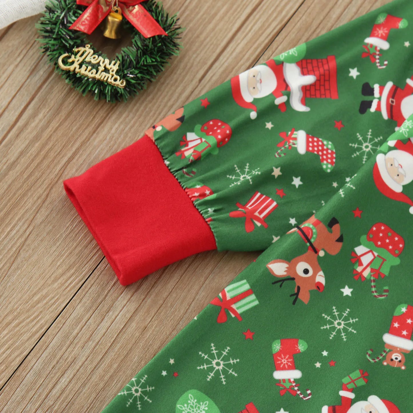 Infant Baby Christmas Print Romper