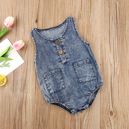 Summer Clothing Denim Rompers