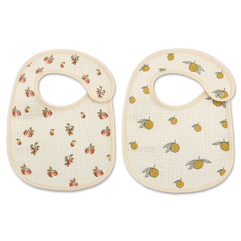 Cotton Waterproof Baby Bibs 2pc