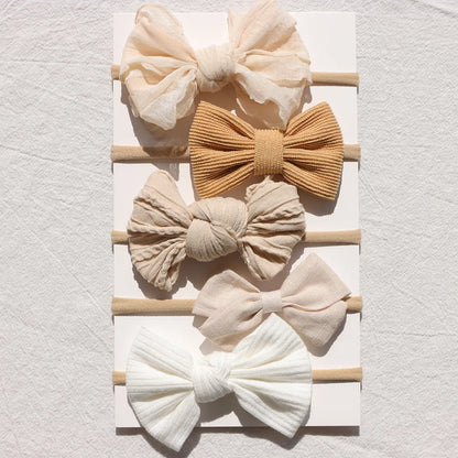 Baby Bow Headband 5Pc Set