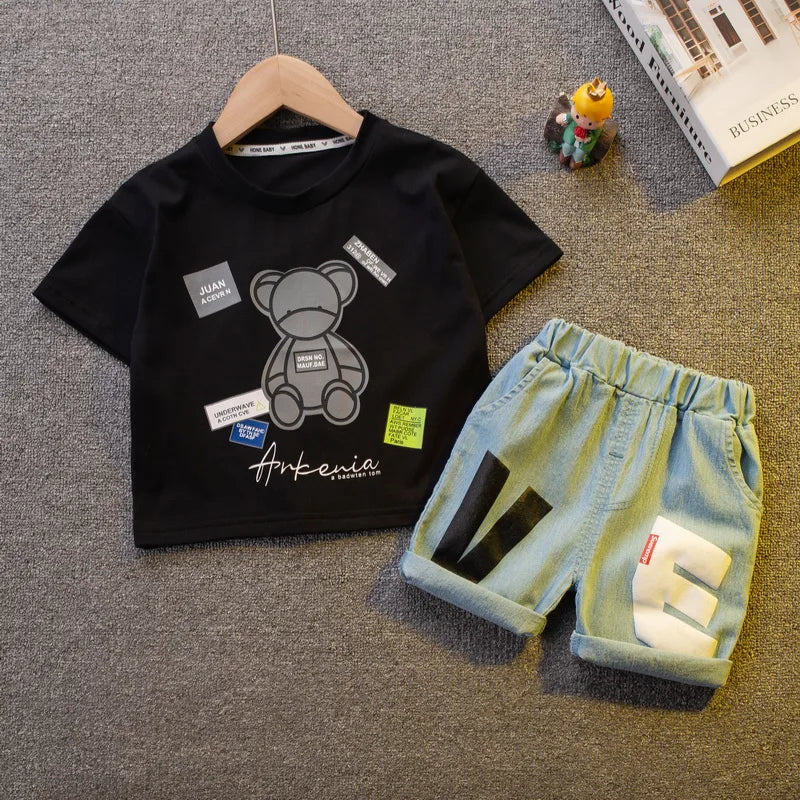boys Clothing set. short sleeve shirt + shorts