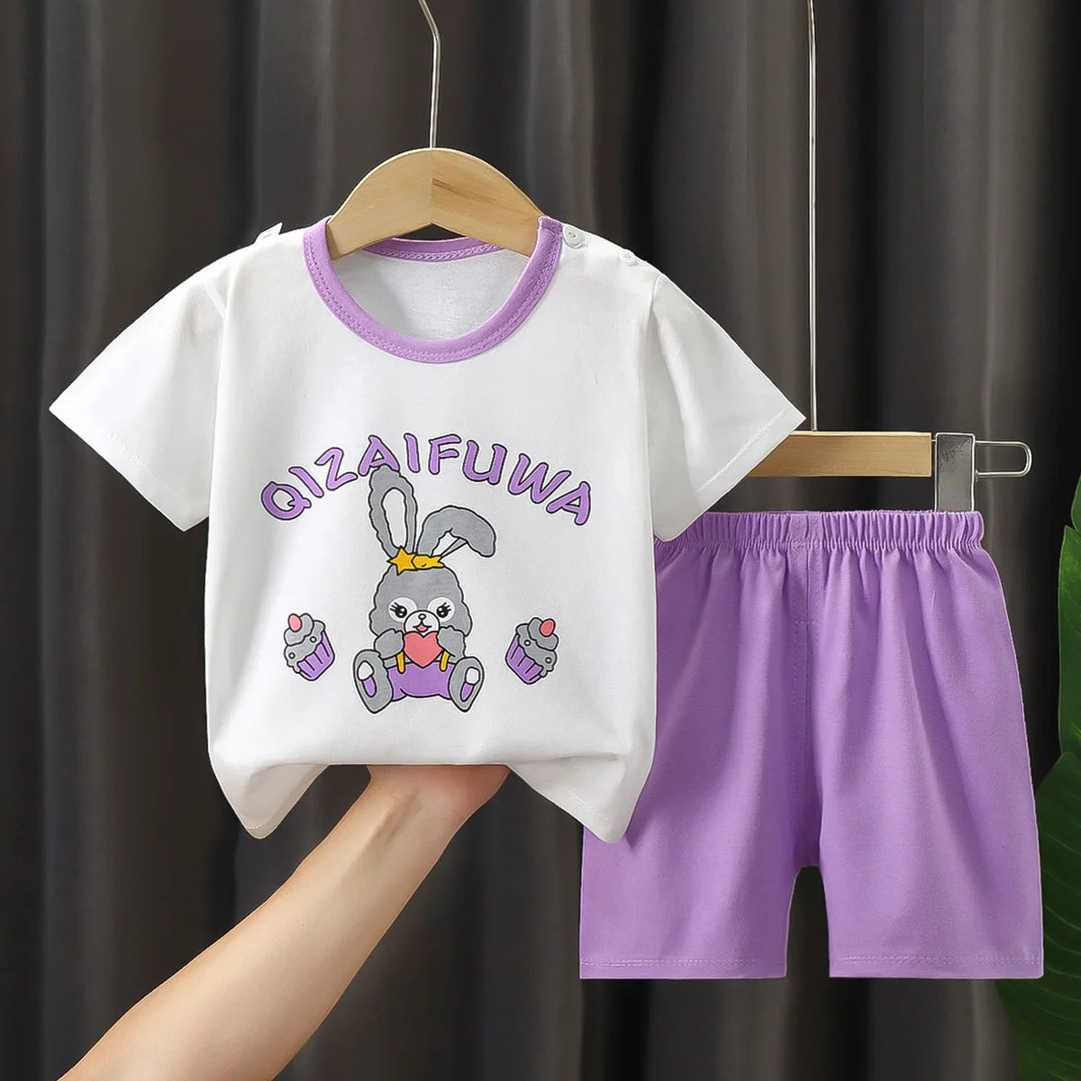 Cartoon print Newborn baby Clothes set