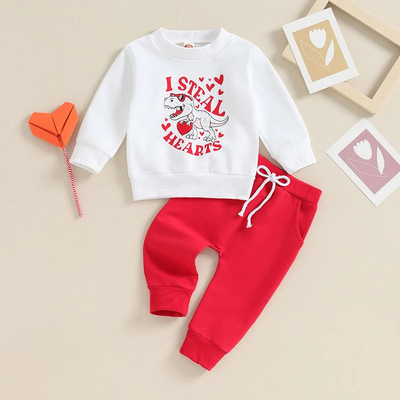 Mr Steal Your Heart Long Sleeve Sweatshirt Pullover Pants Clothes Set