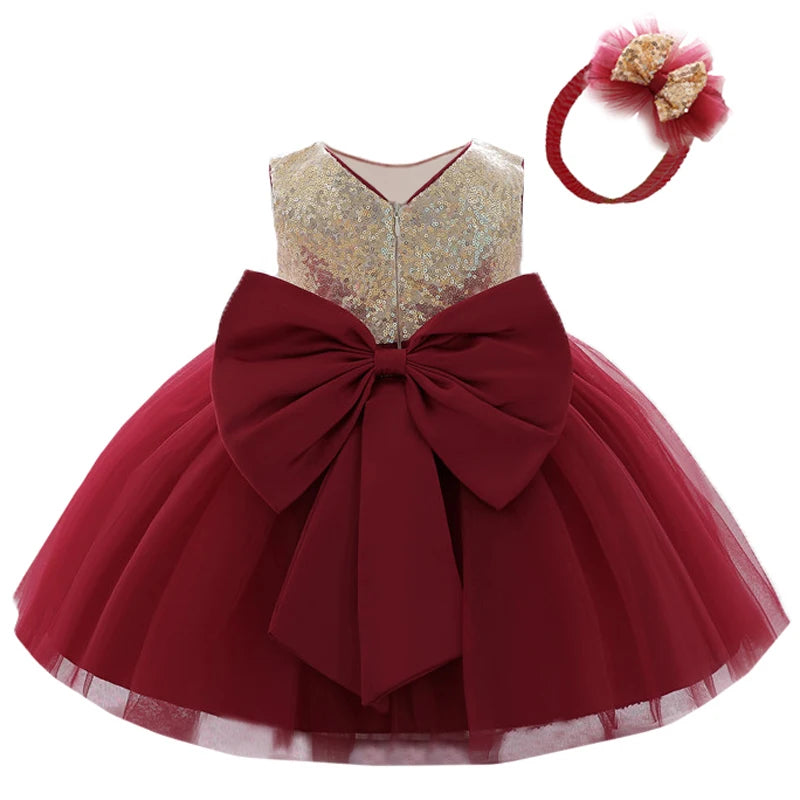 2PCS Princess Christmas Baby Dress