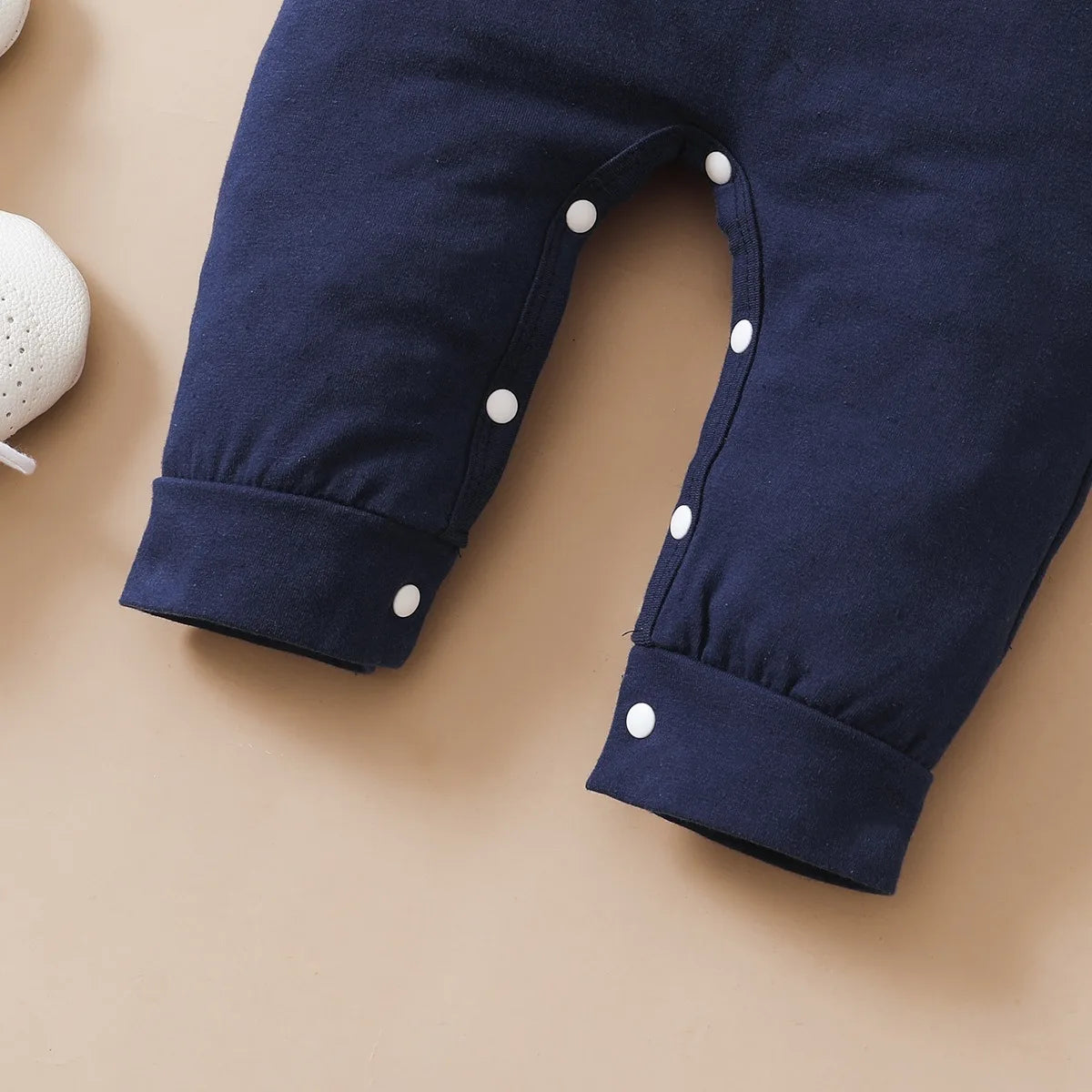 Baby Boy Romper Long Sleeves Letter Print Jumpsuit+Hat