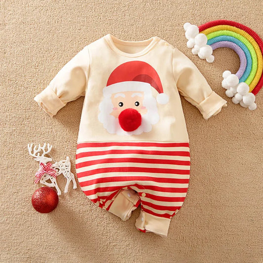 Santa's Little Joy 2Pcs Christmas Baby Romper Set