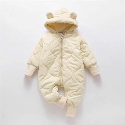 Hooded Romper Zipper Infant