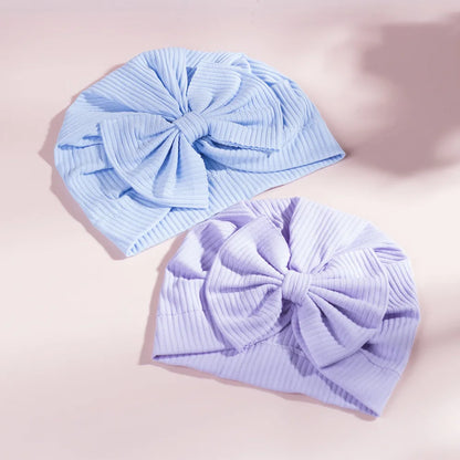 Baby Girl Cotton Turban Big Bow Hat