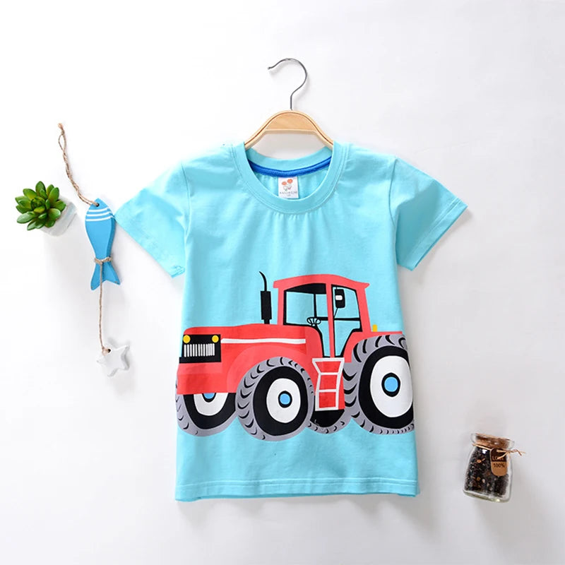 Short Sleeve Shirt tractor print