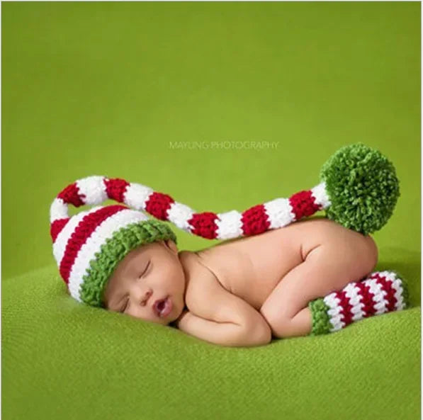 Lovely Dog Photo Shoot Props for Newborns Photography Accessories Boy Girl Birth Clothes Set New Born Knitted Costume Outfit